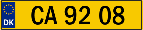 Trailer License Plate